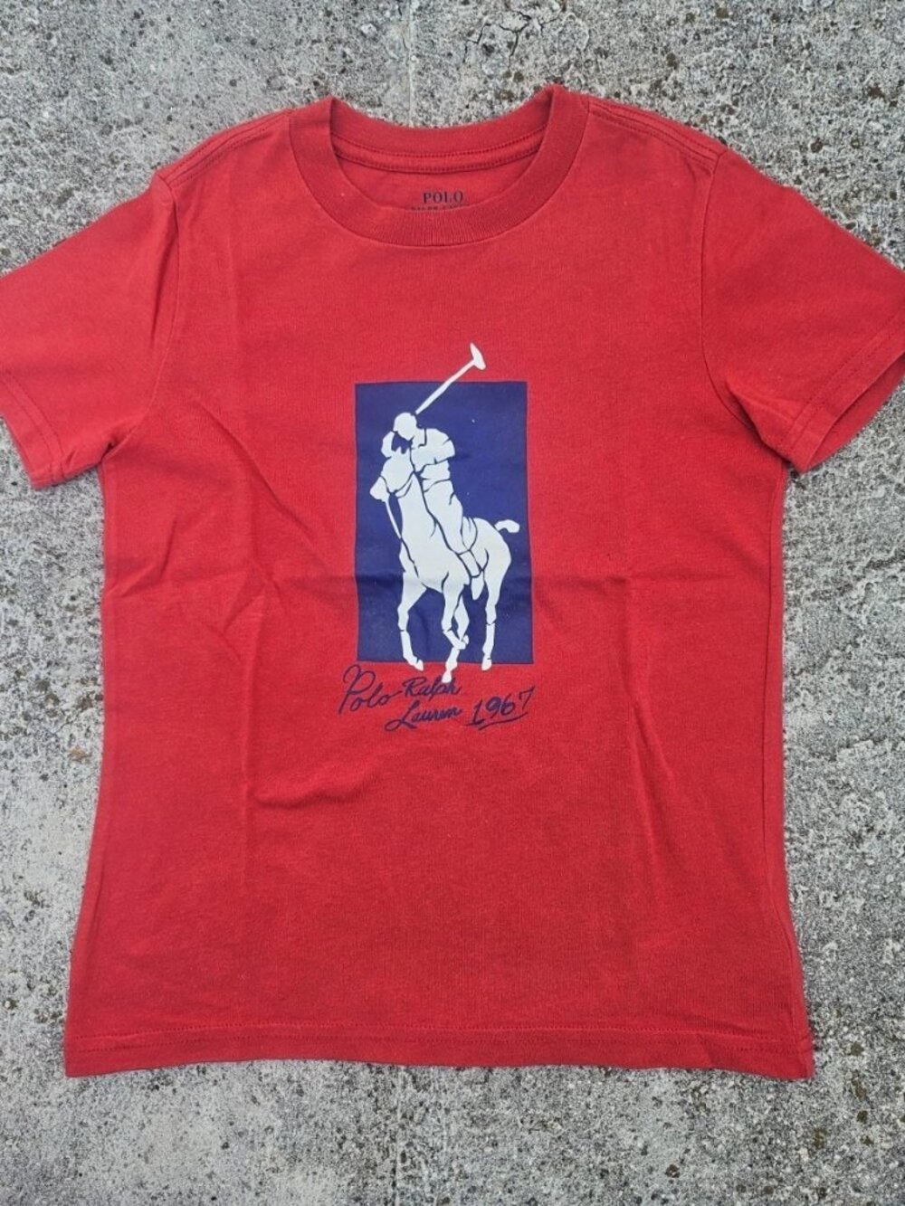 Polo Ralph Lauren Kid Boys Tee Cotton Short Sleeve Crew Neck Red Tshirt Size 6
